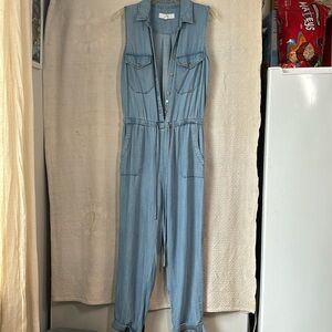 Thread supply denim jumpsuit